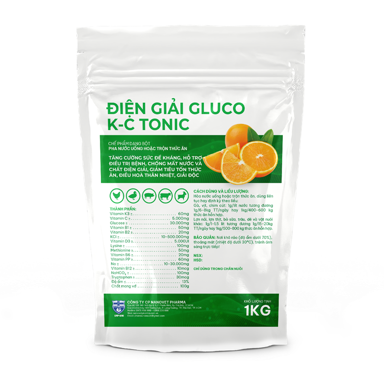 ĐIỆN GIẢI GLUCO K-C TONIC