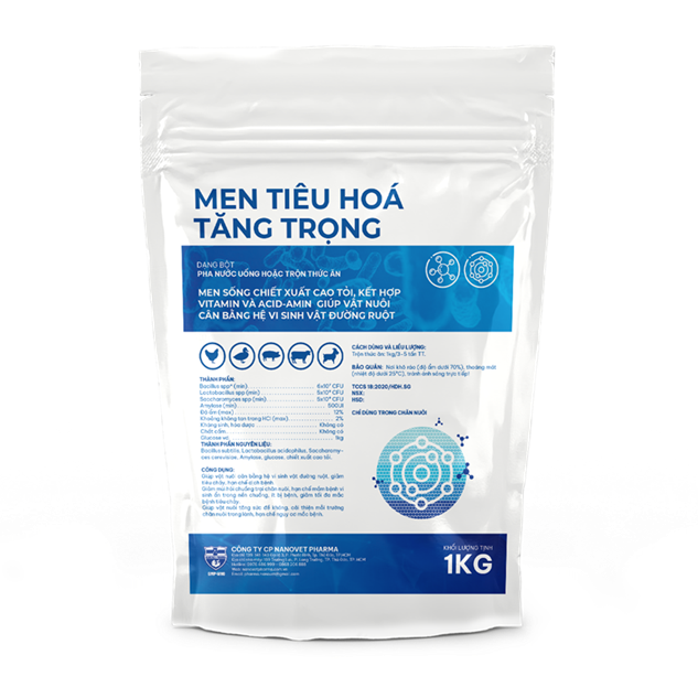 MEN TIÊU HÓA TĂNG TRỌNG