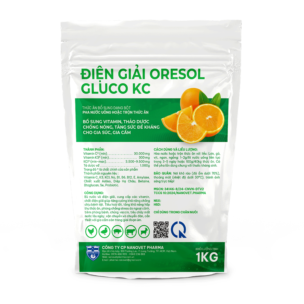 ĐIỆN GIẢI ORESOL GLUCO KC